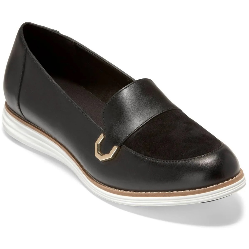 Cole Haan Originalgrand C Buckle Women's Leather Loafers, Size: 9, Black
